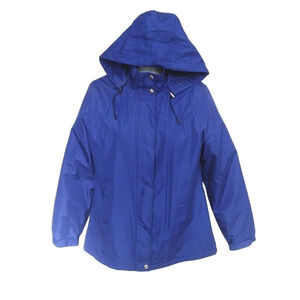 George Classics Water/Wind Resistant  Hooded Coat Periwinkle Blue S
